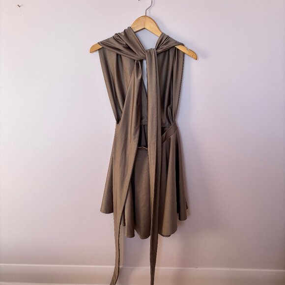 Top to Bottom Convertible Infinity Dress in Taupe Gray - Picture 5 of 9